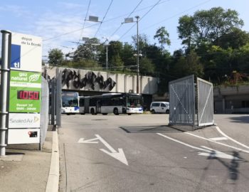 Le dépôt des bus de La Borde à Lausanne